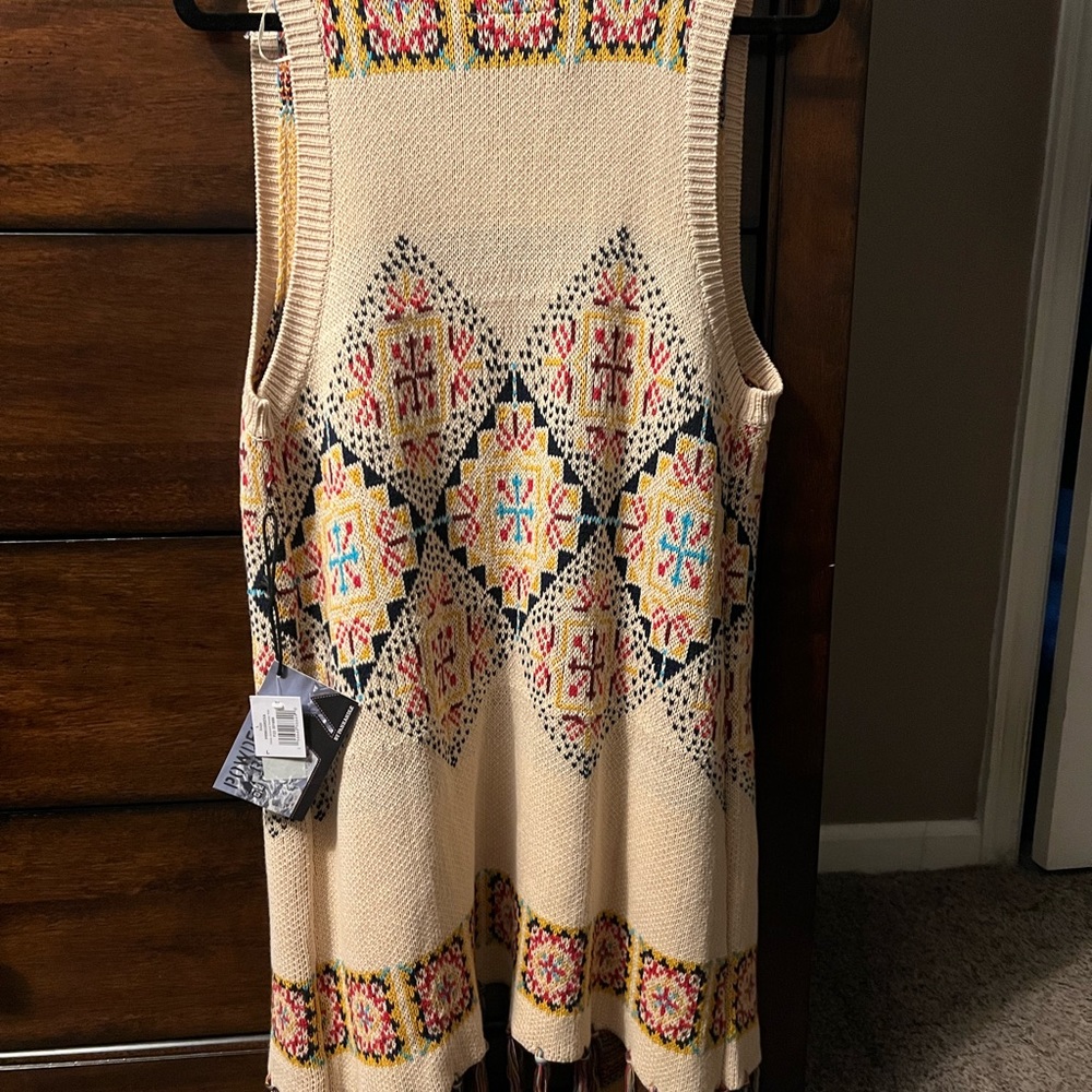 NWT Women’s Large Panhandle Floral Jacquard Sweater Vest - Picture 8 of 9